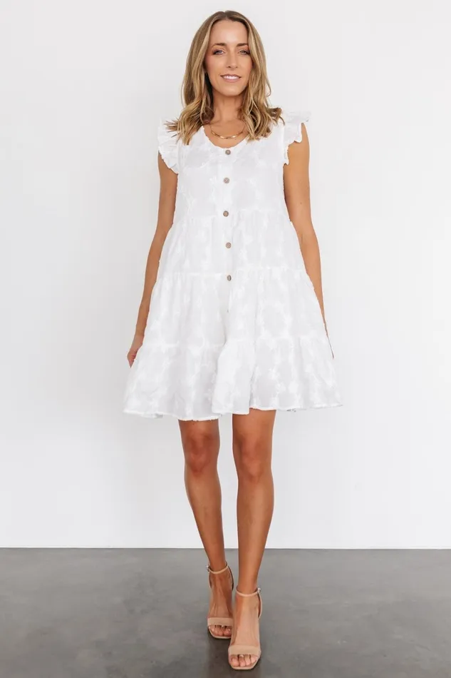 Kayla Button Up Short Dress Off White Women Baltic Born Cover Ups Kayla Button Up Short Dress Off White Women Baltic Born Cover Ups