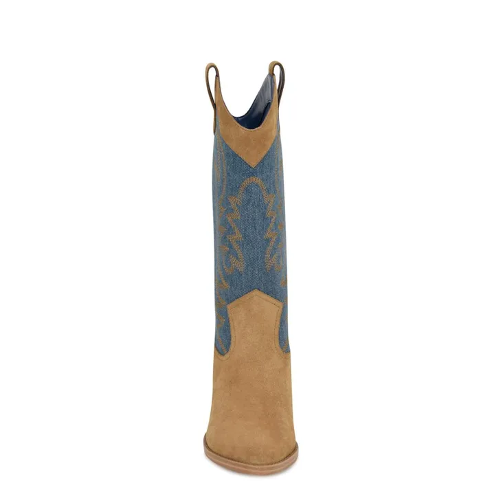 Keeks Western Boot Denimbrown Suede Women Nine West Boots and Booties Keeks Western Boot Denimbrown Suede Women Nine West Boots and Booties