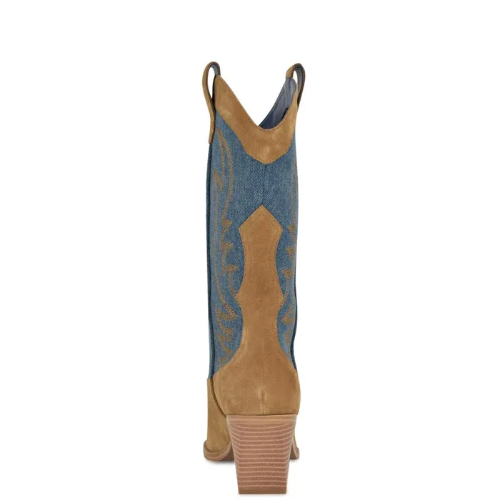 Keeks Western Boot Denimbrown Suede Women Nine West Boots and Booties Keeks Western Boot Denimbrown Suede Women Nine West Boots and Booties
