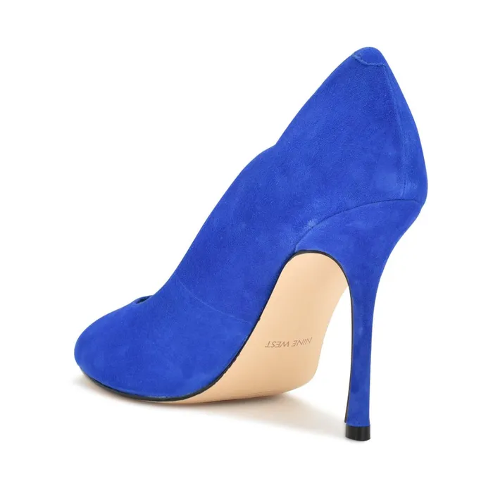 Kelyan Peep Toe Pumps Medium Blue Suede Women Nine West Pumps Kelyan Peep Toe Pumps Medium Blue Suede Women Nine West Pumps