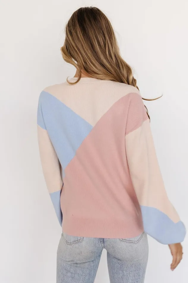 Kendrick Color Block Sweater Blush Multi Women Baltic Born Sweaters Kendrick Color Block Sweater Blush Multi Women Baltic Born Sweaters