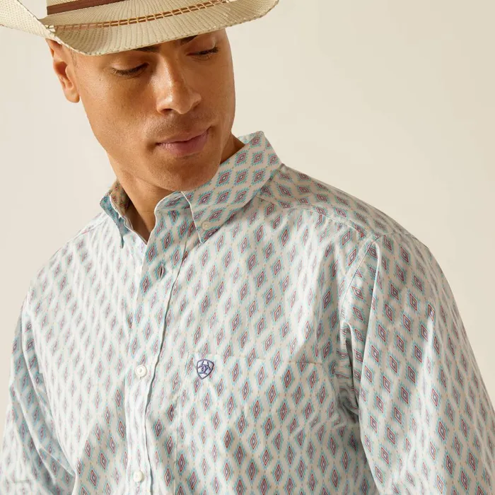 Kendrick Fitted Shirt White Men Ariat Button Down Shirts Kendrick Fitted Shirt White Men Ariat Button Down Shirts