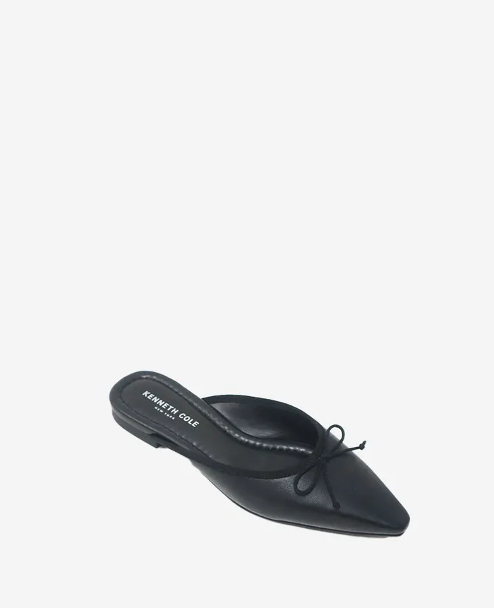 Kenneth Cole Flats and Loafers Women Nora Leather Mule Flat Black Leather Kenneth Cole Flats and Loafers Women Nora Leather Mule Flat Black Leather