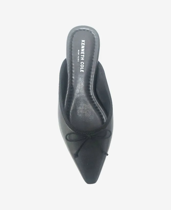 Kenneth Cole Flats and Loafers Women Nora Leather Mule Flat Black Leather Kenneth Cole Flats and Loafers Women Nora Leather Mule Flat Black Leather