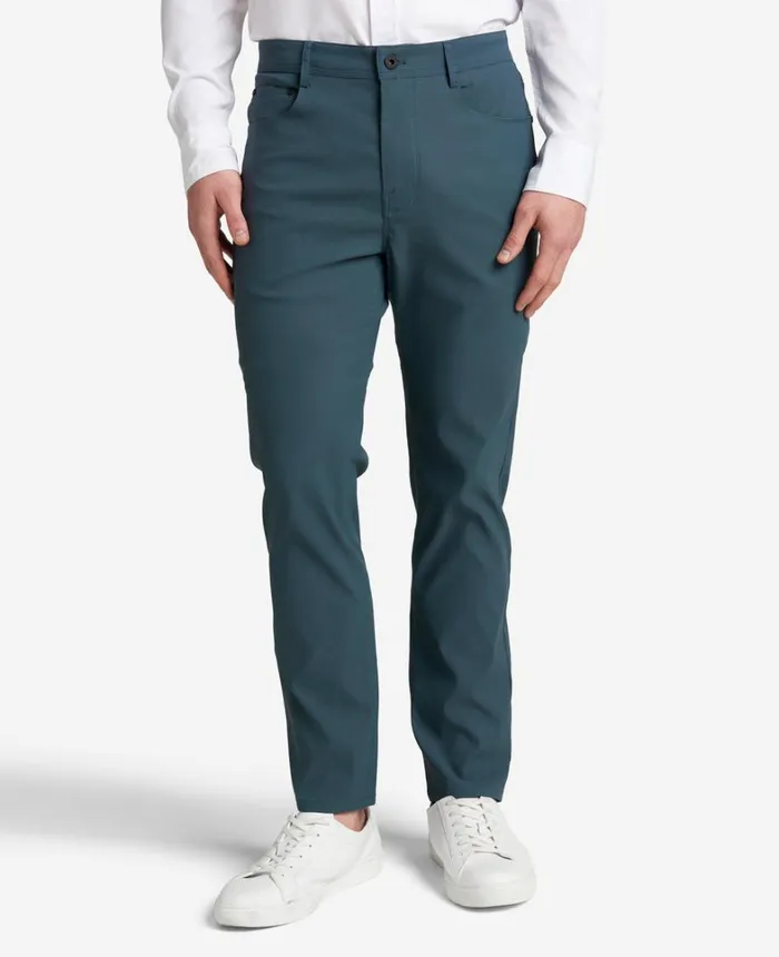 Kenneth Cole Pants Men Original Slim 5Pocket Pant Teal Kenneth Cole Pants Men Original Slim 5Pocket Pant Teal