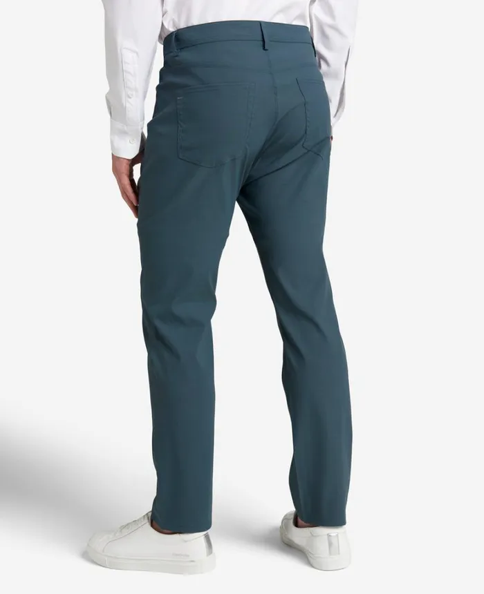 Kenneth Cole Pants Men Original Slim 5Pocket Pant Teal Kenneth Cole Pants Men Original Slim 5Pocket Pant Teal