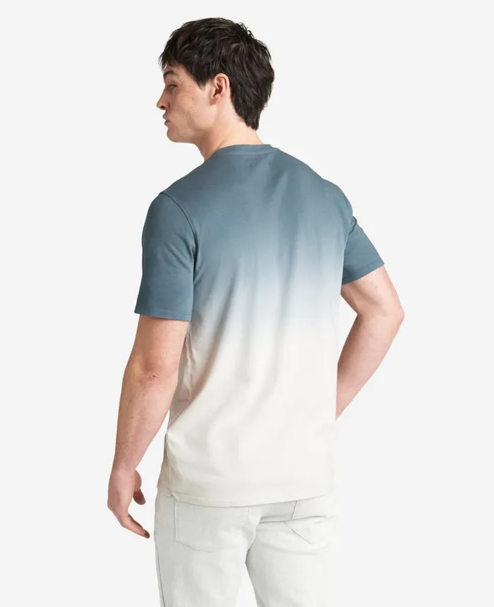 Kenneth Cole Polos and TShirts Men Dip Dye Crewneck Tee Blue