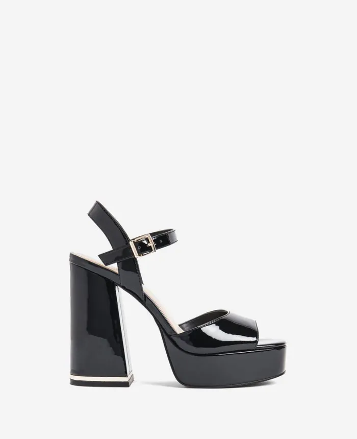 Kenneth Cole Pumps and Heels Women Dolly Ankle Strap Platform Heeled Sandal Black Patent Kenneth Cole Pumps and Heels Women Dolly Ankle Strap Platform Heeled Sandal Black Patent