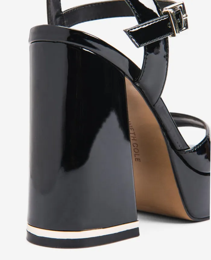 Kenneth Cole Pumps and Heels Women Dolly Ankle Strap Platform Heeled Sandal Black Patent Kenneth Cole Pumps and Heels Women Dolly Ankle Strap Platform Heeled Sandal Black Patent