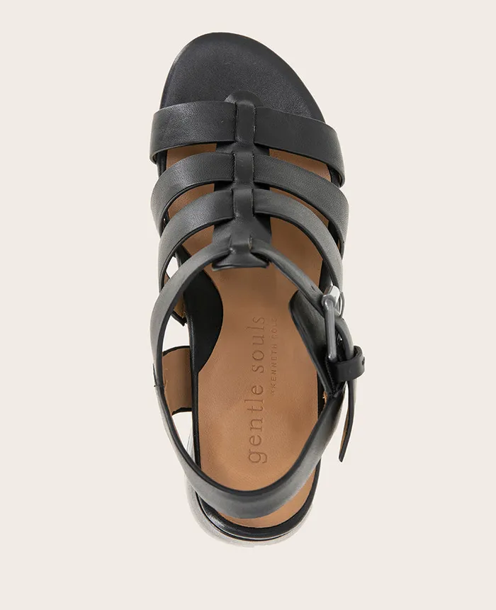 Kenneth Cole Sandals and Wedges Women GENTLE SOULS 8211 Margarite Heel Sandal Black Leather Kenneth Cole Sandals and Wedges Women GENTLE SOULS 8211 Margarite Heel Sandal Black Leather