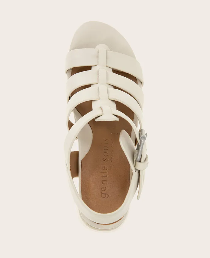 Kenneth Cole Sandals and Wedges Women GENTLE SOULS 8211 Margarite Heel Sandal Stone Leather Kenneth Cole Sandals and Wedges Women GENTLE SOULS 8211 Margarite Heel Sandal Stone Leather