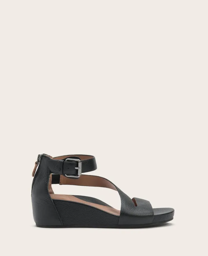 Kenneth Cole Sandals and Wedges Women GENTLE SOULS Gwen Leather Wedge Sandal Black
