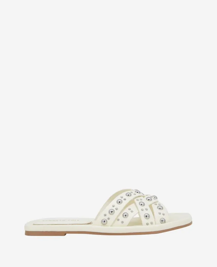 Kenneth Cole Sandals and Wedges Women Jula Flat Sandal Egret