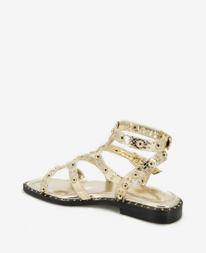 Kenneth Cole Sandals and Wedges Women Ruby Studded Gladiator Flat Sandal Gold Kenneth Cole Sandals and Wedges Women Ruby Studded Gladiator Flat Sandal Gold