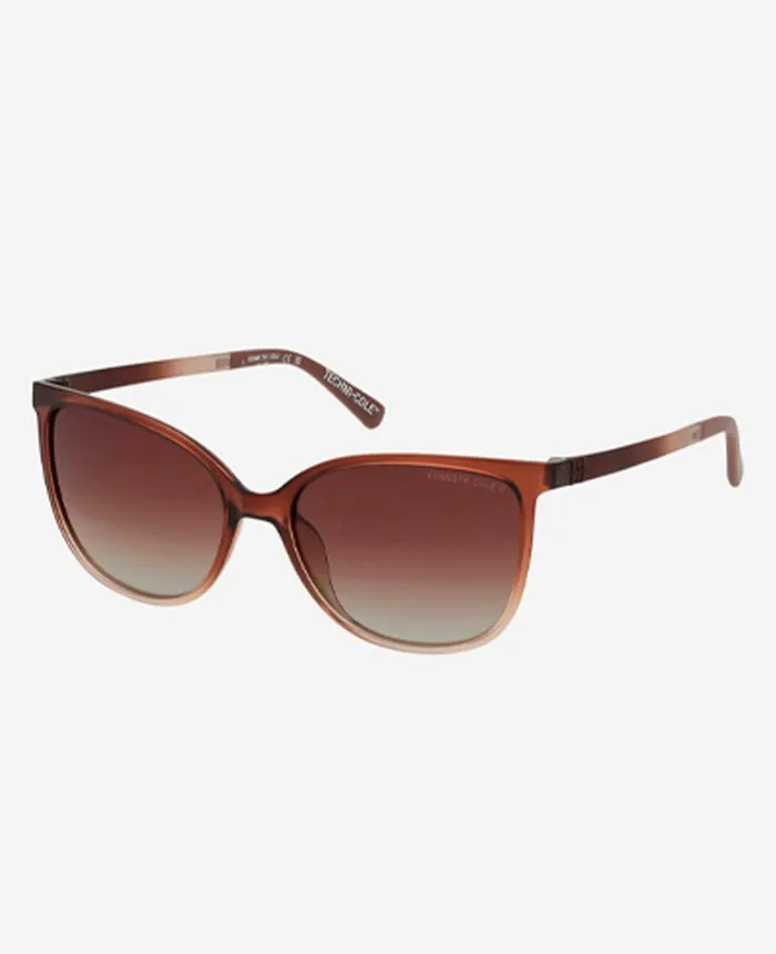 Kenneth Cole Sunglasses Women Ultem Square Sunglasses Brown