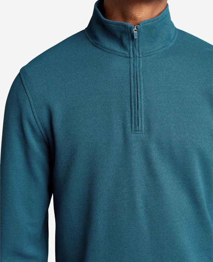 Kenneth Cole Sweaters Men QuarterZip Knit Pullover Medium Blue Kenneth Cole Sweaters Men QuarterZip Knit Pullover Medium Blue