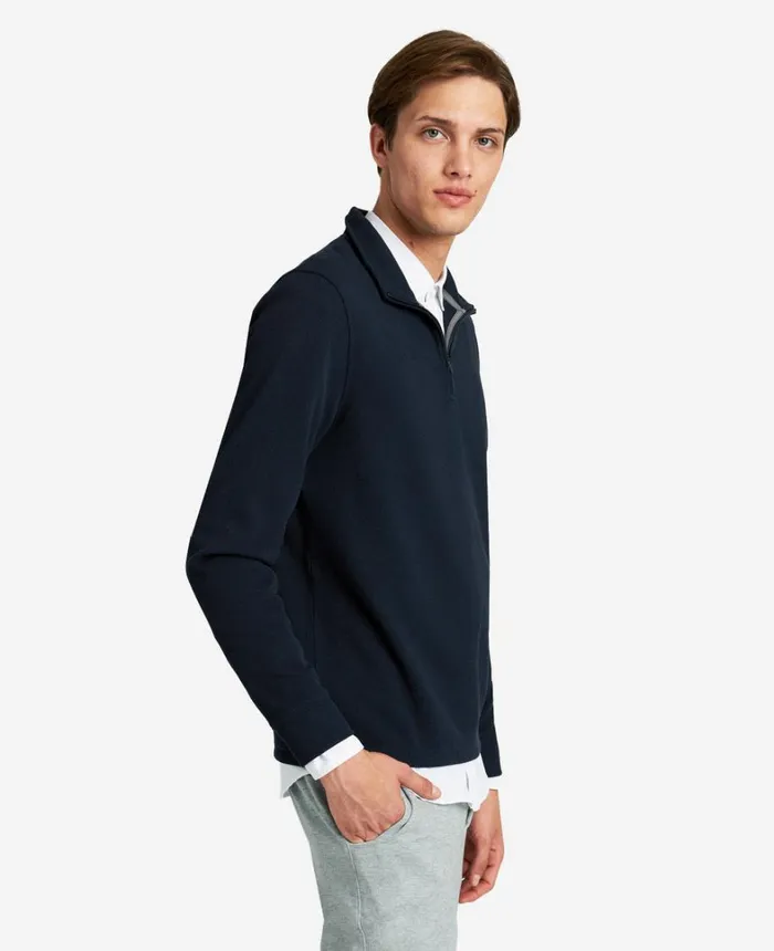 Kenneth Cole Sweaters Men QuarterZip Knit Pullover Navy