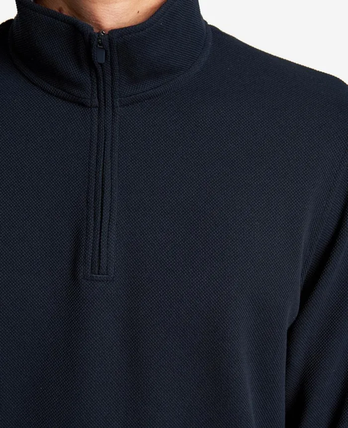 Kenneth Cole Sweaters Men QuarterZip Knit Pullover Navy Kenneth Cole Sweaters Men QuarterZip Knit Pullover Navy