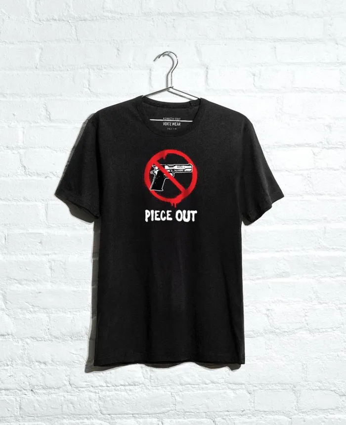 Kenneth Cole TShirts MenWomen Site Exclusive Piece Out TShirt Black