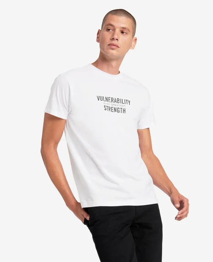 Kenneth Cole TShirts MenWomen Site Exclusive Vulnerability Strength TShirt White Kenneth Cole TShirts MenWomen Site Exclusive Vulnerability Strength TShirt White