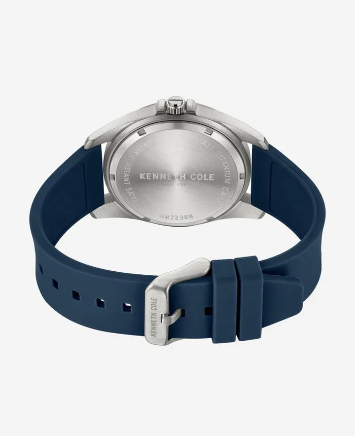 Kenneth Cole Watches Men Modern Classic Titanium Silicone Strap Watch Blue Kenneth Cole Watches Men Modern Classic Titanium Silicone Strap Watch Blue