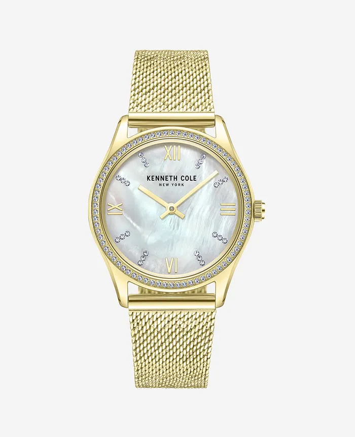 Kenneth Cole Watches Women Kenneth Cole New York Ladies039 Modern Classic Mesh Watch Gold Kenneth Cole Watches Women Kenneth Cole New York Ladies039 Modern Classic Mesh Watch Gold
