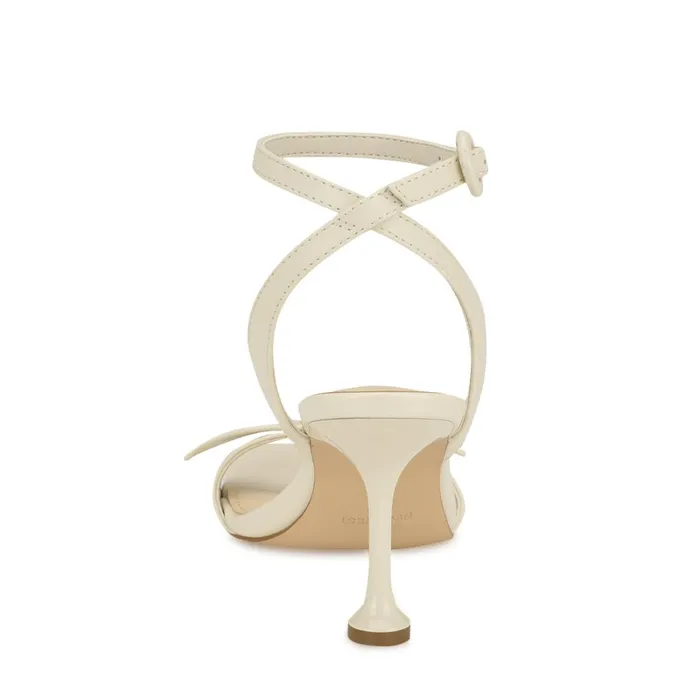 Kensta Bow Sandals Chic Cream Women Nine West Heeled Kensta Bow Sandals Chic Cream Women Nine West Heeled