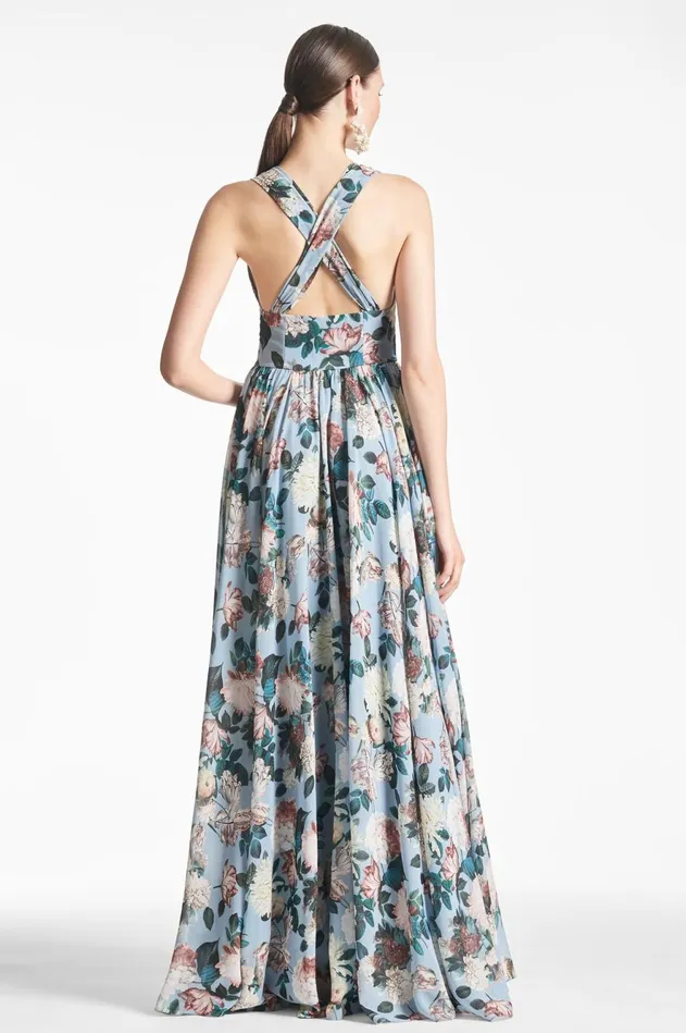 Kenzia Gown 8211 Ice Blue Garden Women Sachin and Babi Boho