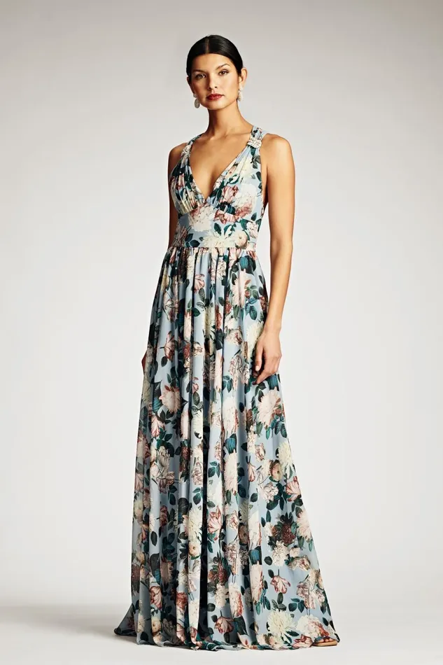 Kenzia Gown 8211 Ice Blue Garden Women Sachin and Babi Boho