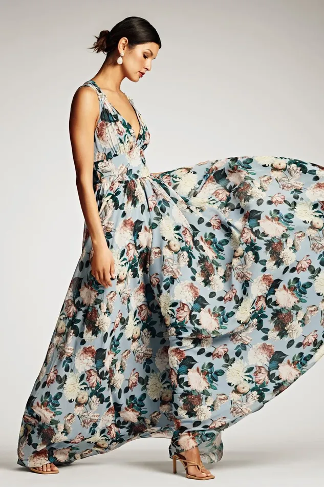 Kenzia Gown 8211 Ice Blue Garden Women Sachin and Babi Boho