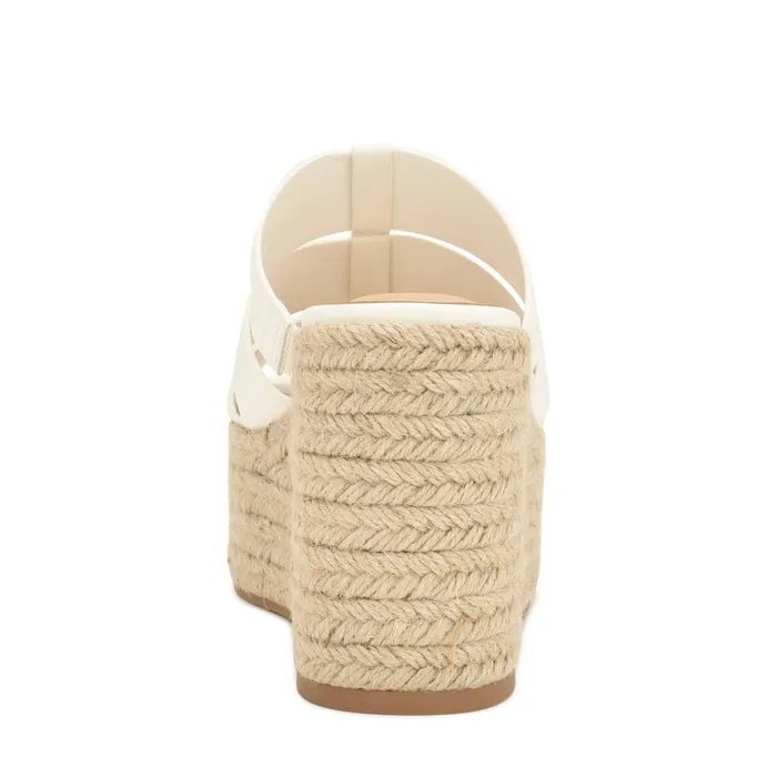Keran Espadrille Slide Sandals White Women Nine West High Heels Keran Espadrille Slide Sandals White Women Nine West High Heels