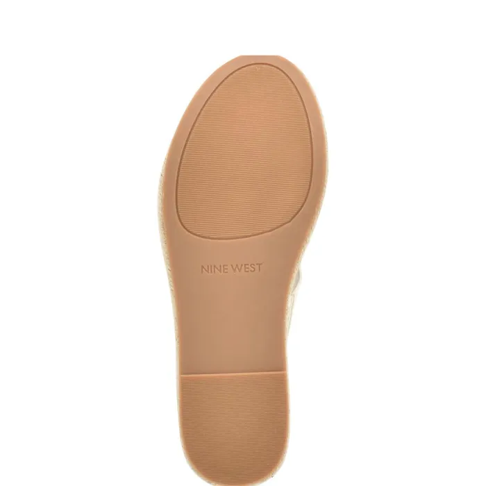 Keran Espadrille Slide Sandals White Women Nine West High Heels Keran Espadrille Slide Sandals White Women Nine West High Heels