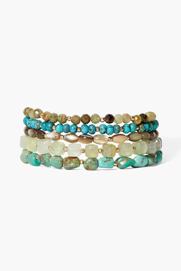 Keyes Naked Wrap Bracelet Turquoise Mix Women Chan Luu Bracelets