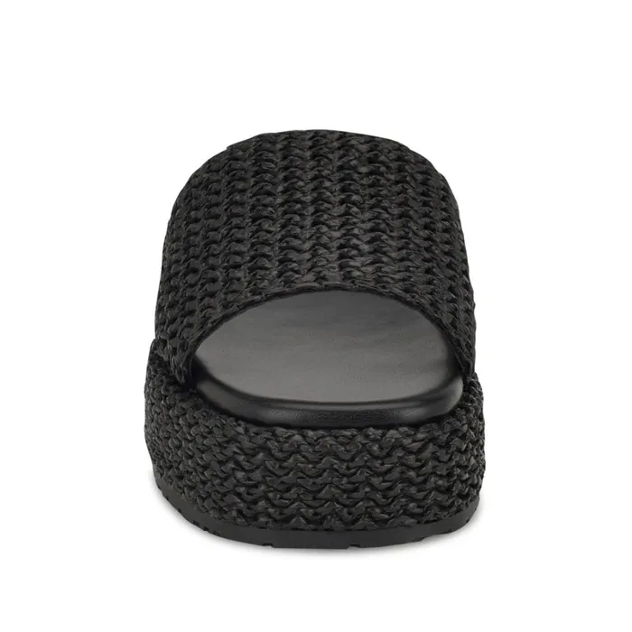 Keziah Flatform Slide Sandals Black Women Nine West Casual Keziah Flatform Slide Sandals Black Women Nine West Casual