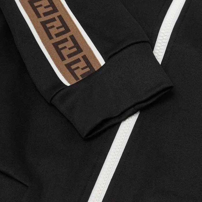 Kids Black Tech Fabric Junior Sweatshirt Black Fendi Ready To Wear
