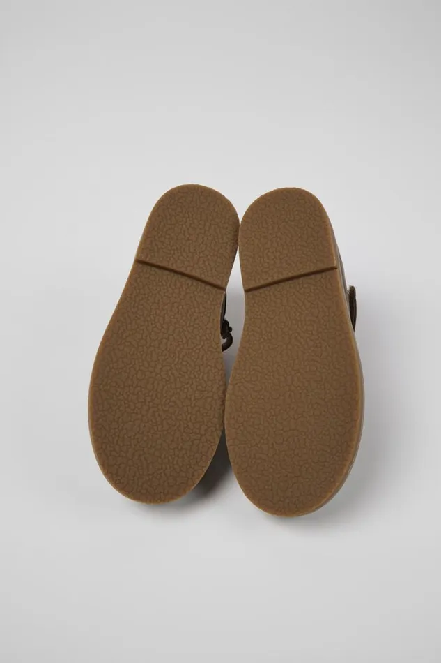 Kids Camper Ballerinas Twins Brown And Green Leather Ballerinas For Kids Kids Camper Ballerinas Twins Brown And Green Leather Ballerinas For Kids