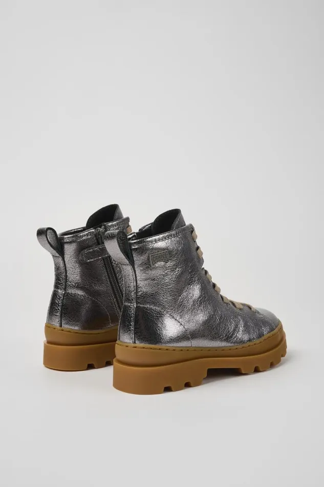 Kids Camper Boots Brutus Gray Leather Ankle Boots For Kids Kids Camper Boots Brutus Gray Leather Ankle Boots For Kids