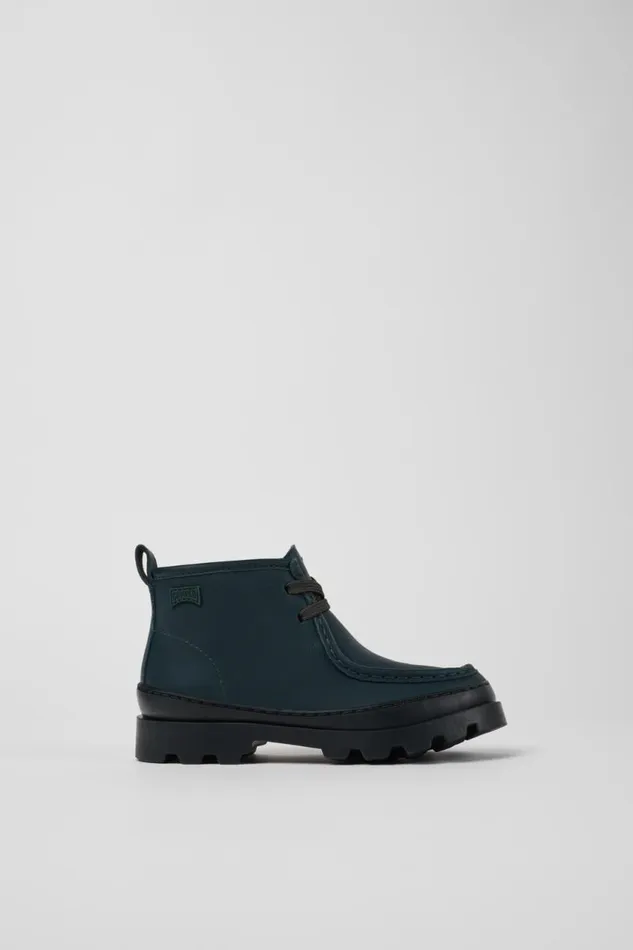 Kids Camper Boots Brutus Green Leather Ankle Boots For Kids Kids Camper Boots Brutus Green Leather Ankle Boots For Kids