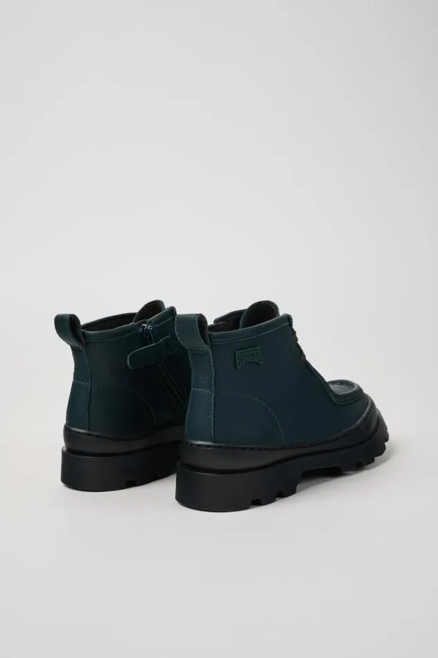 Kids Camper Boots Brutus Green Leather Ankle Boots For Kids Kids Camper Boots Brutus Green Leather Ankle Boots For Kids