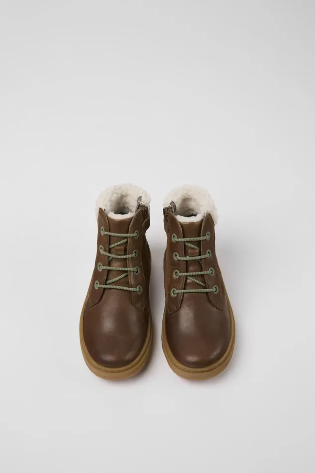 Kids Camper Boots Kiddo Brown Leather And Nubuck Ankle Boots For Kids Kids Camper Boots Kiddo Brown Leather And Nubuck Ankle Boots For Kids