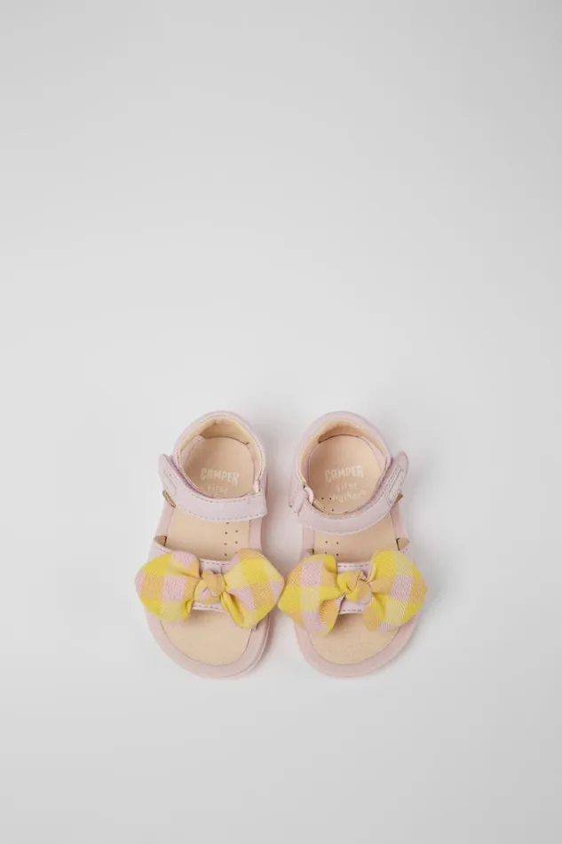 Kids Camper Hook And Loop Bicho Pink And Yellow Sandals For Kids Kids Camper Hook And Loop Bicho Pink And Yellow Sandals For Kids