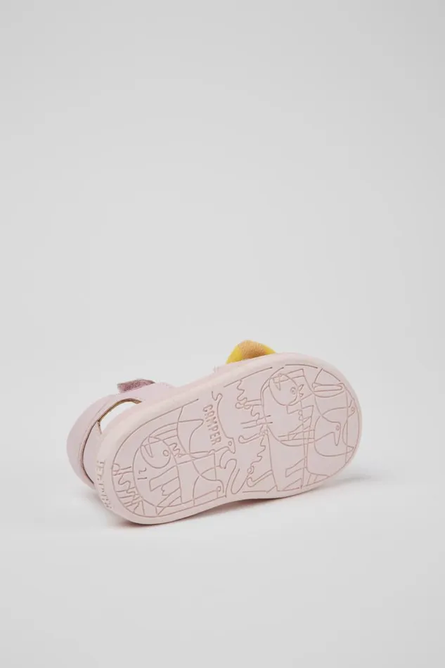 Kids Camper Hook And Loop Bicho Pink And Yellow Sandals For Kids Kids Camper Hook And Loop Bicho Pink And Yellow Sandals For Kids