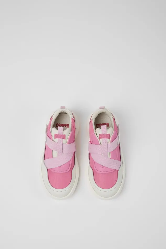 Kids Camper Sneakers CRCLR Pink Leather And Textile Sneakers For Kids Kids Camper Sneakers CRCLR Pink Leather And Textile Sneakers For Kids