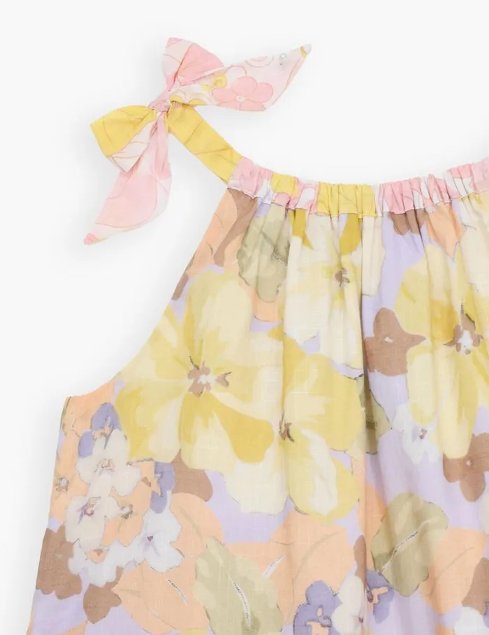 Kids Clothing Zimmermann Pop Tiered Halter Dress Spliced