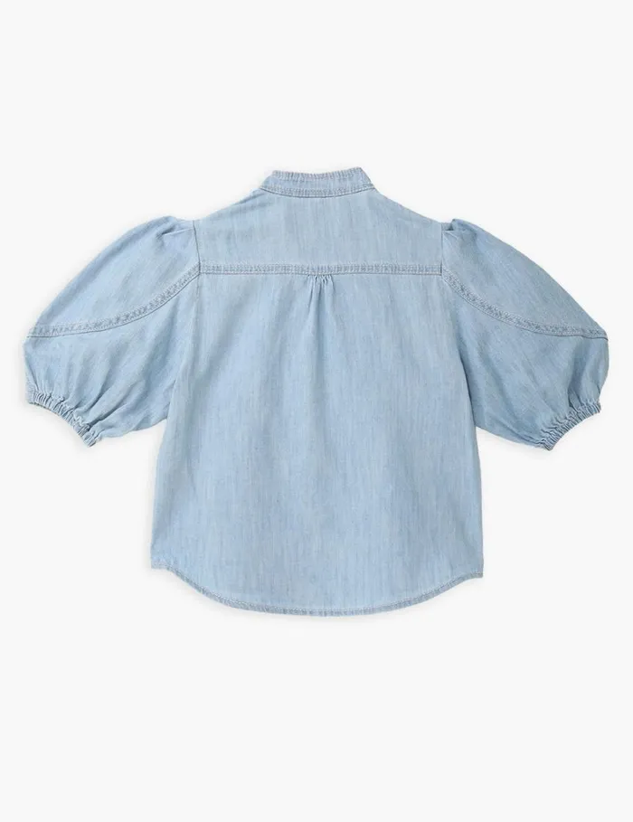 Kids Clothing Zimmermann Waverly Utility Denim Top Blueberry