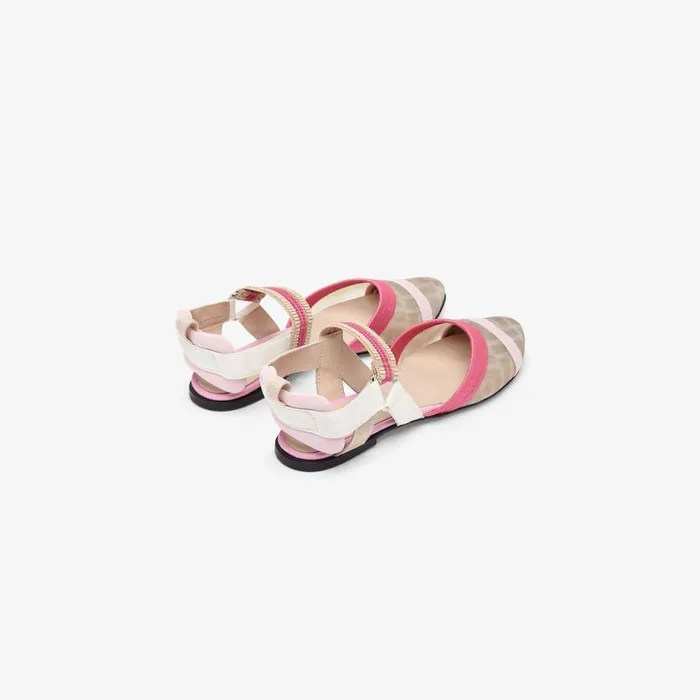 Kids Colibr Ballerinas With Pink And Fuchsia Logo Pink Fendi Shoes