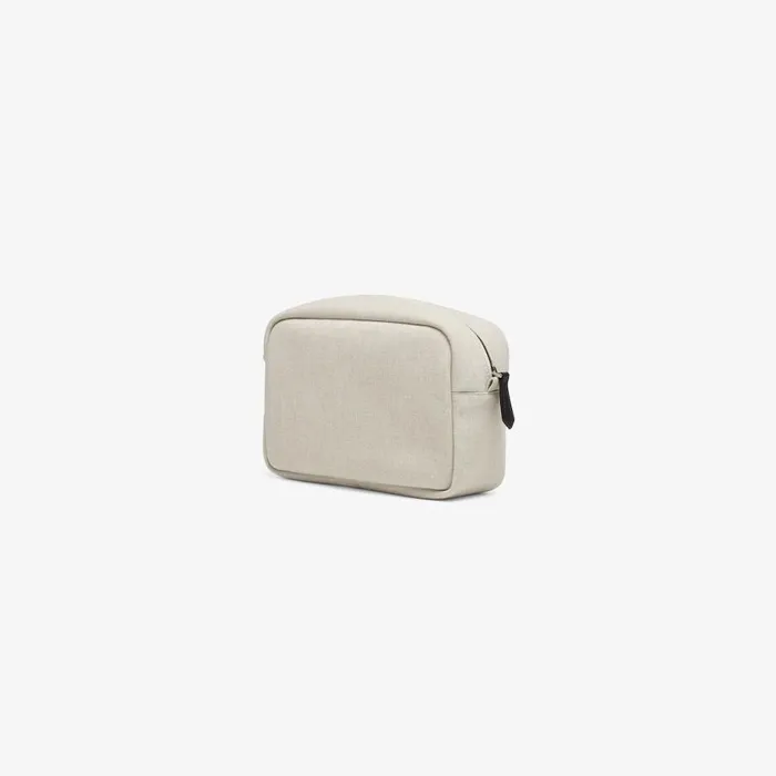 Kids Ecru Fabric Toiletry Case With Embroidery Brown Fendi Accessories