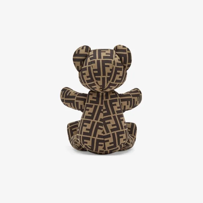 Kids Ff Logo Teddy Bear Brown Fendi Strollers and Accessories