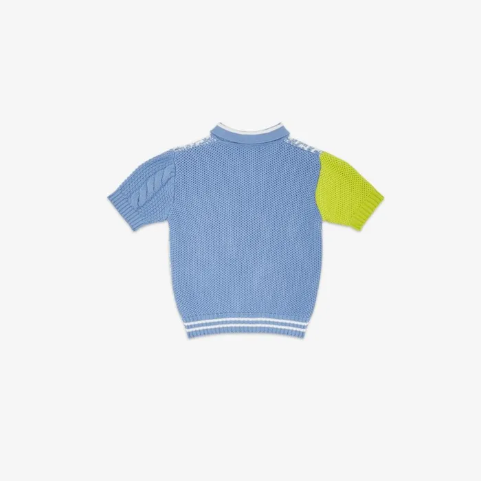 Kids Multicolour Cotton Knit Polo Shirt Multicolour Fendi Ready To Wear