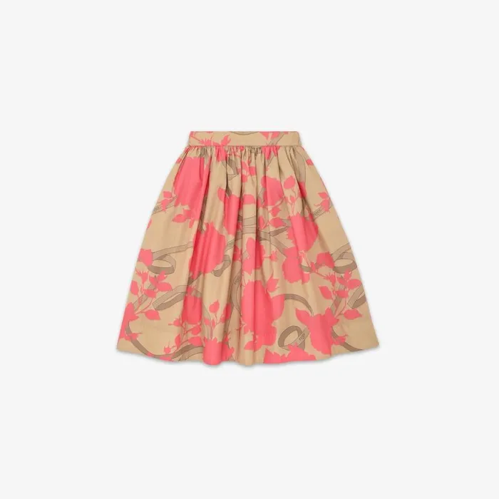 Kids Multicolour Printed Poplin Full Skirt Multicolour Fendi Ready To Wear